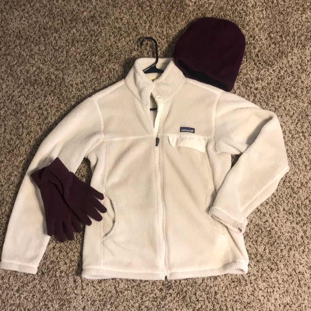 PATAGONIA SALE cream Fleece Re-Tool zip Jacket